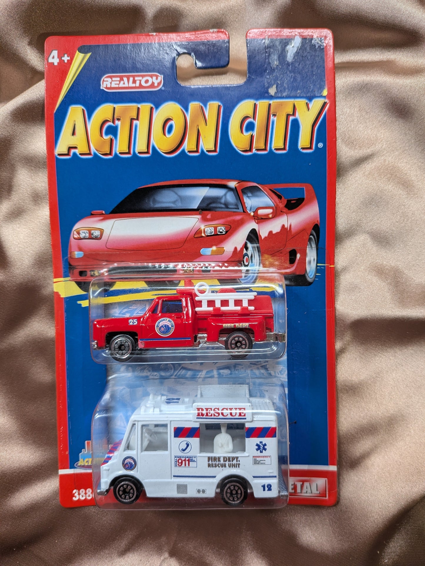 Action City Fire Truck and Rescue Van Set