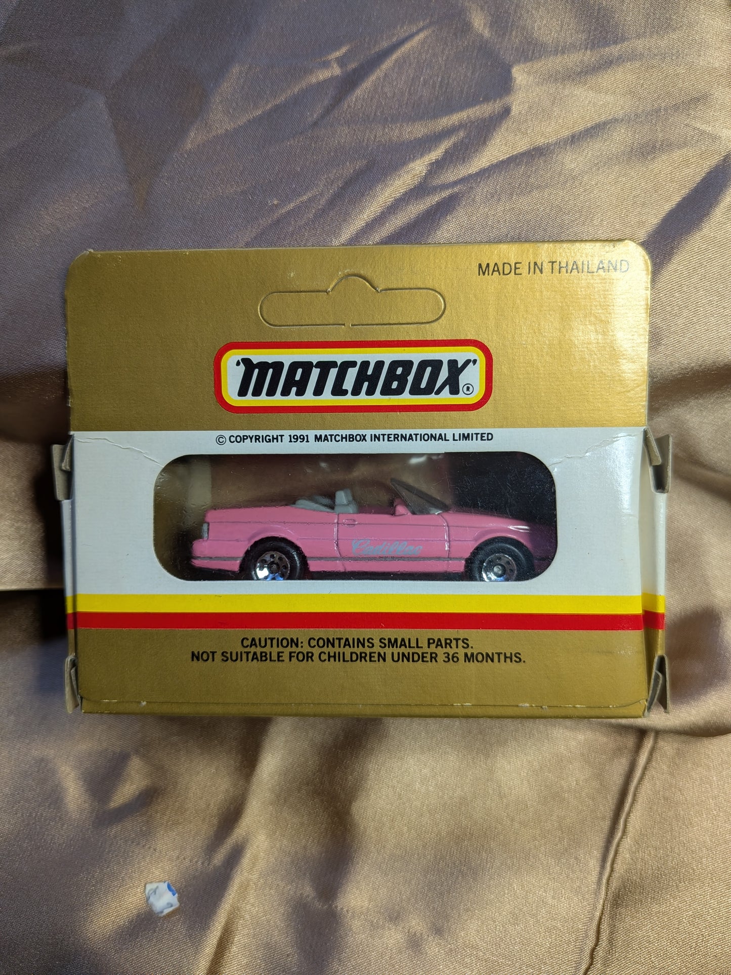 Matchbox No. 65 Pink Cadillac Allante Car Vintage 1992 Gold Series