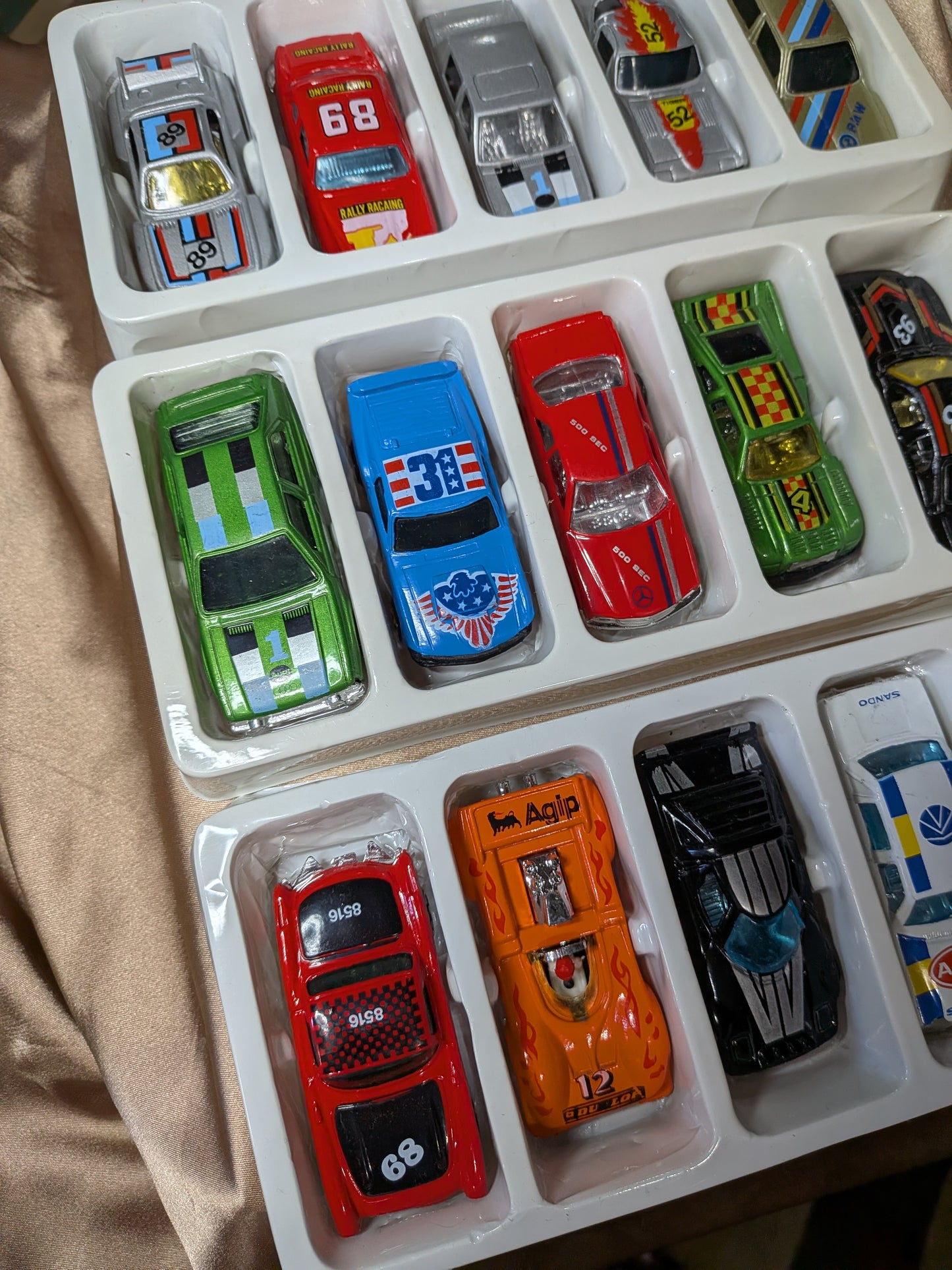 Amazing set of 15 unbranded race cars mint condition.