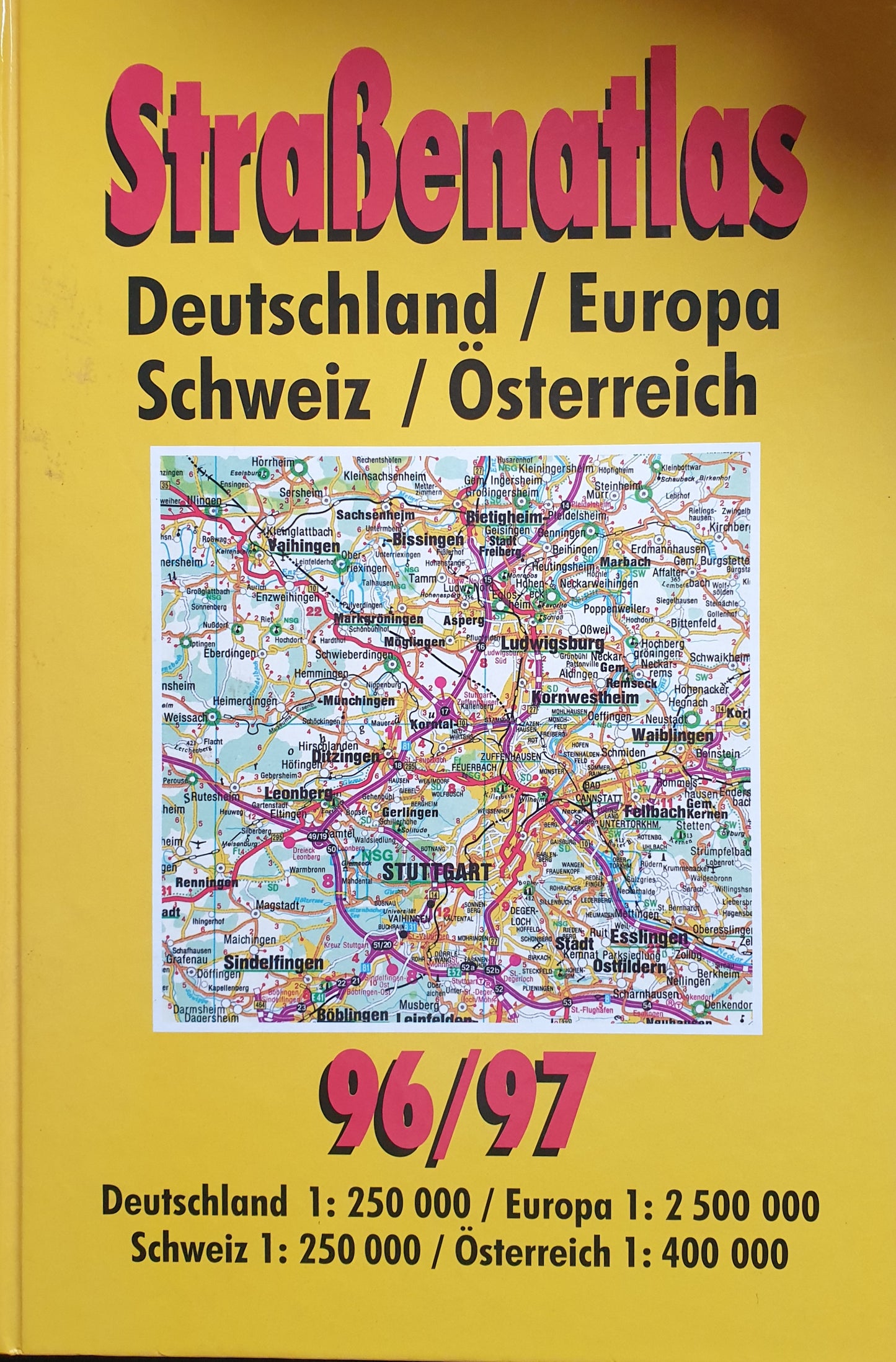 Stra enatlas Deutschland/Europa 96/97 - hardback -