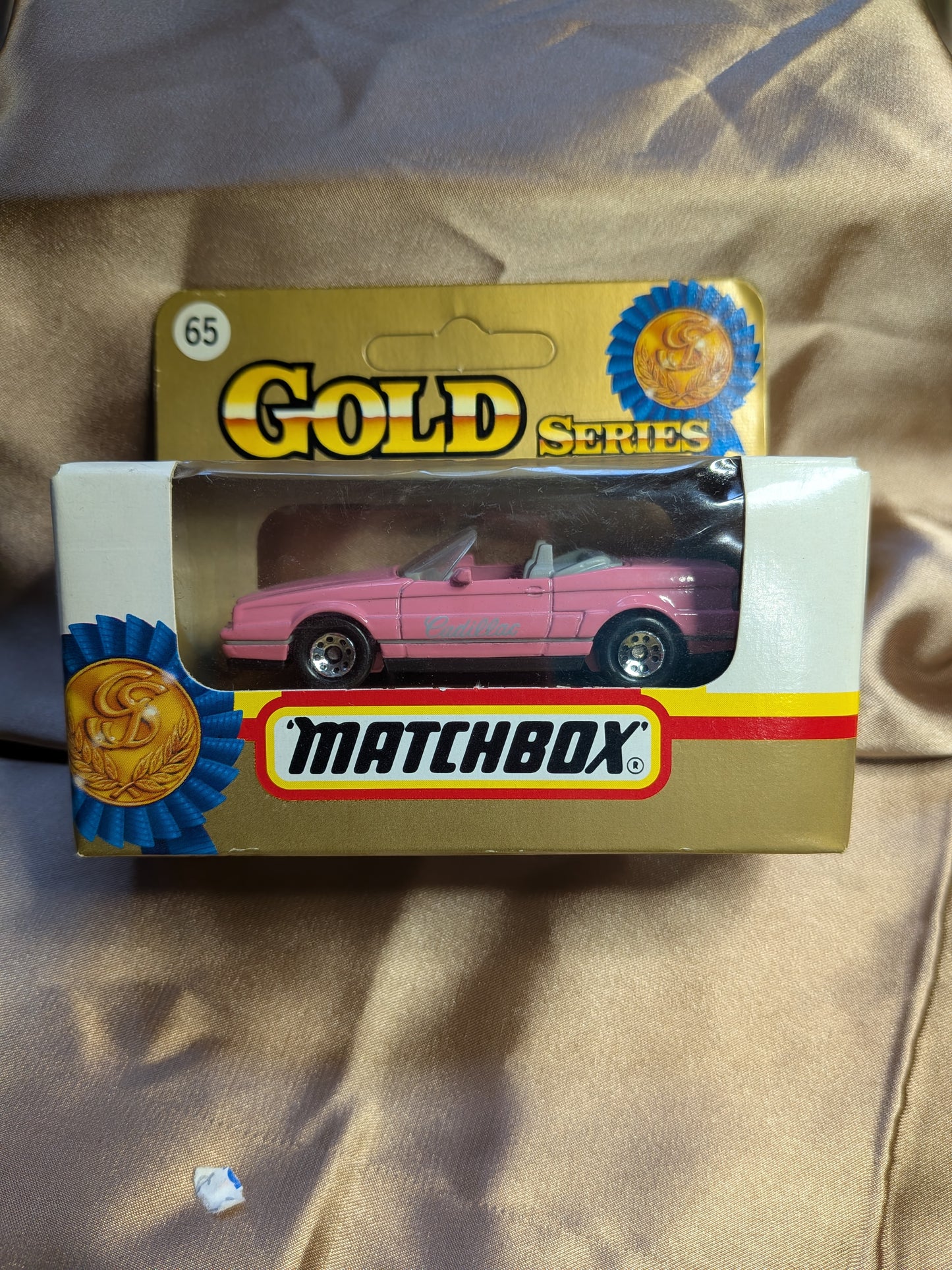 Matchbox No. 65 Pink Cadillac Allante Car Vintage 1992 Gold Series