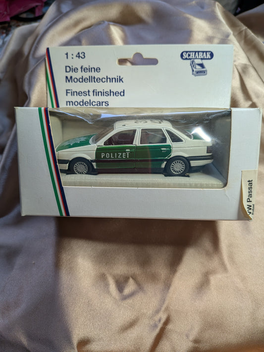Schabak 1/43 VW Passat Police Car / Polizei in box.