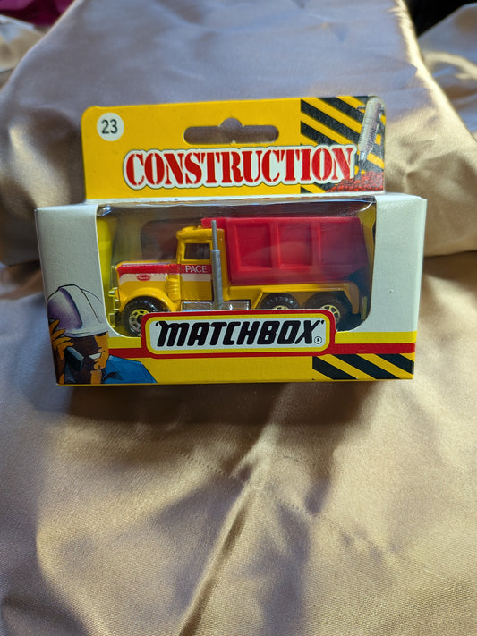 1983 Vintage Matchbox Peterbilt Quarry Dump Truck.  B30 Yellow Mattel