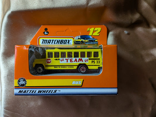 Matchbox No. 12 Oaklyn Middle School Bus