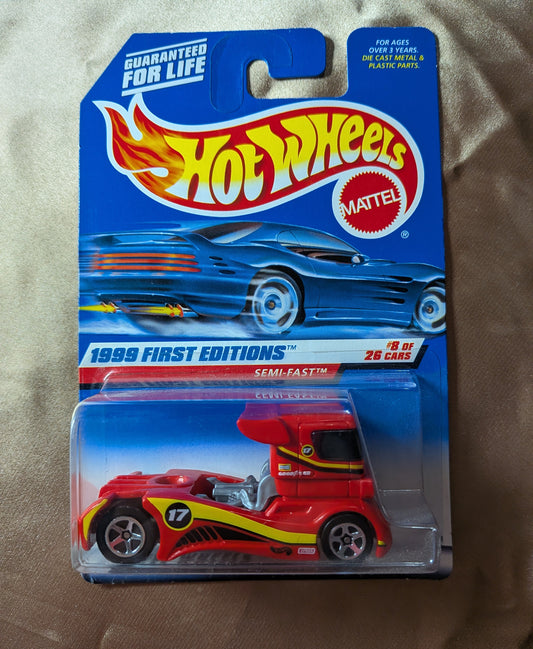 Hot Wheels 1999 First Editions Semi Fast Red