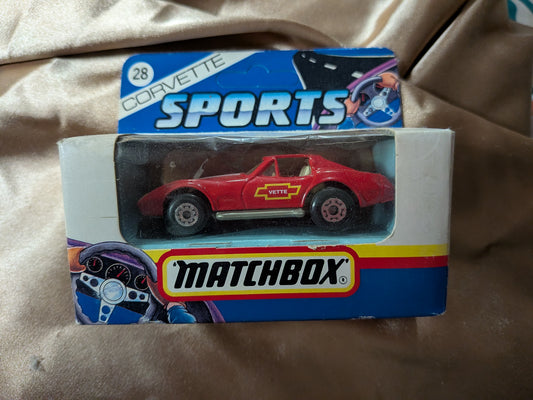 Matchbox Corvette Sports - Corvette T Top - Red