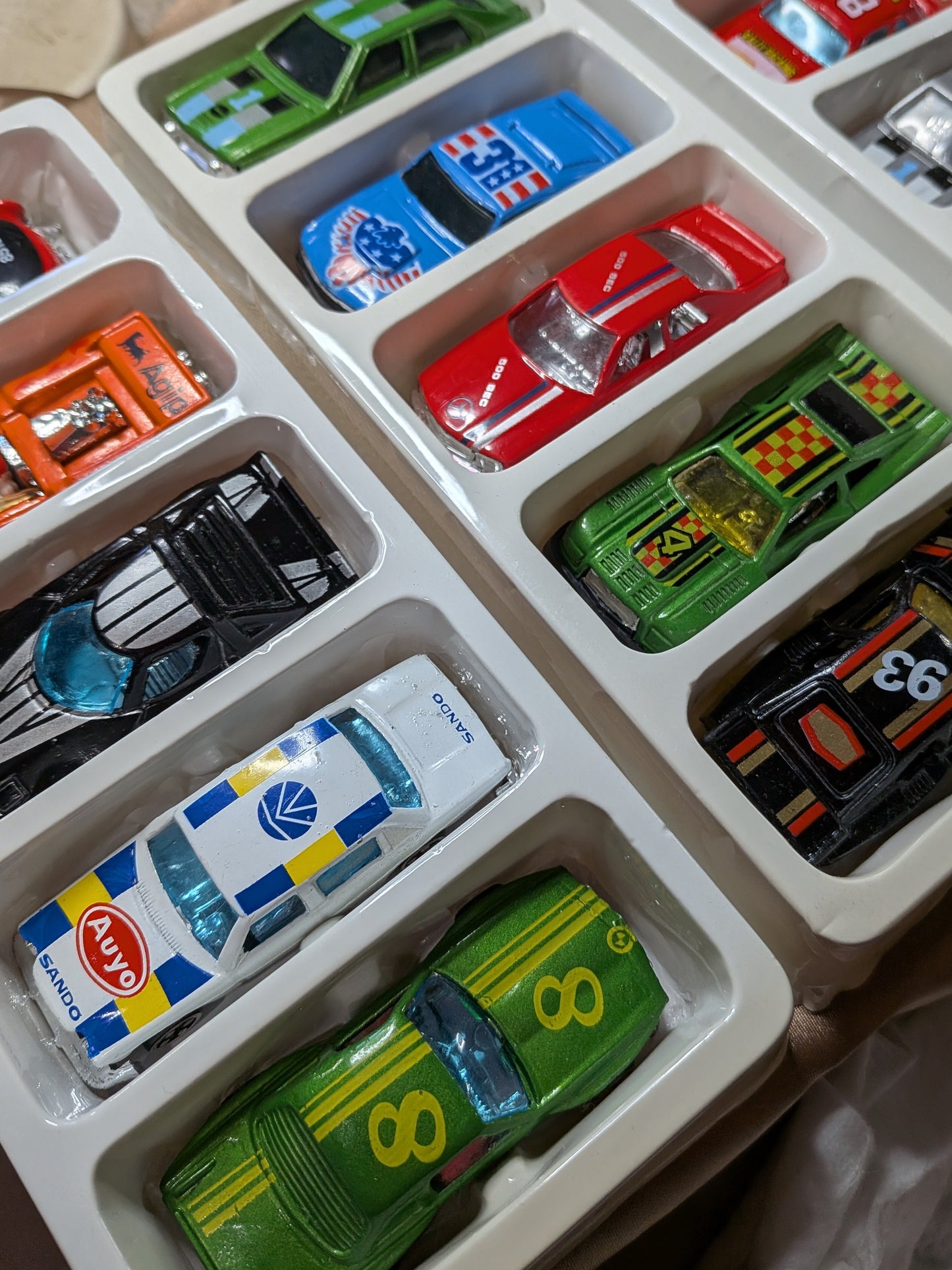 Amazing set of 15 unbranded race cars mint condition.