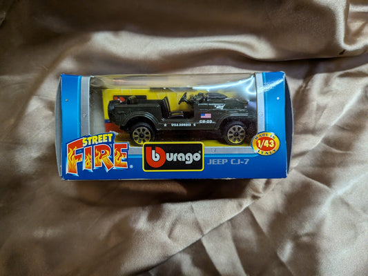 Bburago Street Fire Jeep CJ-7 Military