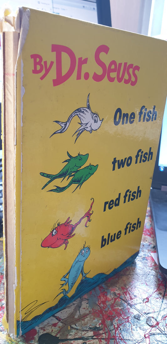 One Fish, Two Fish, Red Fish, Blue Fish - Hardback, damaged spine - Dr Seuss