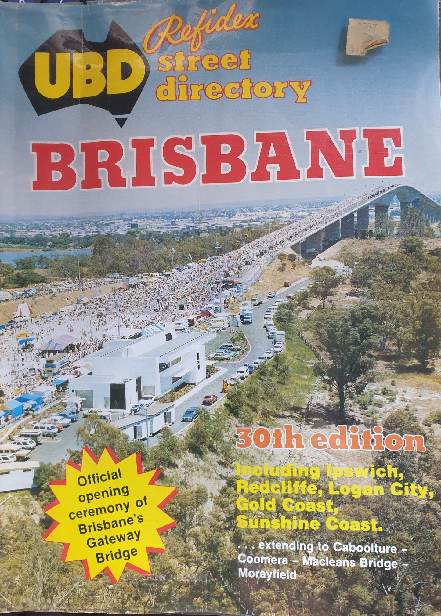 Vintage Brisbane UBD Map - 30th Edition 1986 - UBD